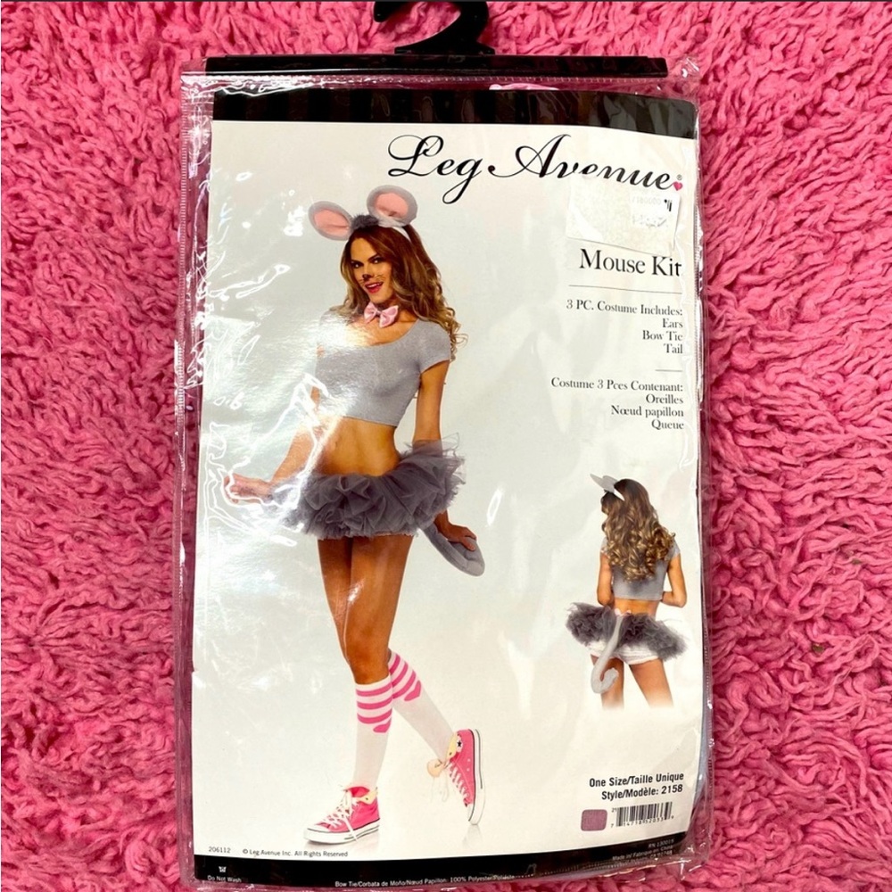 LEG AVENUE WOMENS HALLOWEEN COSTUME MOUSE KIT NWOT